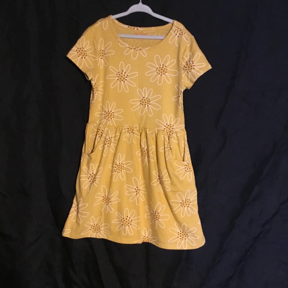 Cat & Jack Yellow Daisy Print Kids Dress